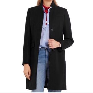 J. Crew Regent 100% Wool Coat Black